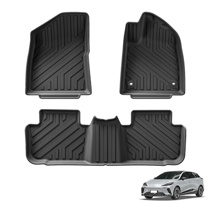 Car Accessories Useful - MG4 EV 2022-2026年モデル用、車内フロアマット、トランクパッド、TPE製3Dフットパッド、全天候対応、ブラック。
