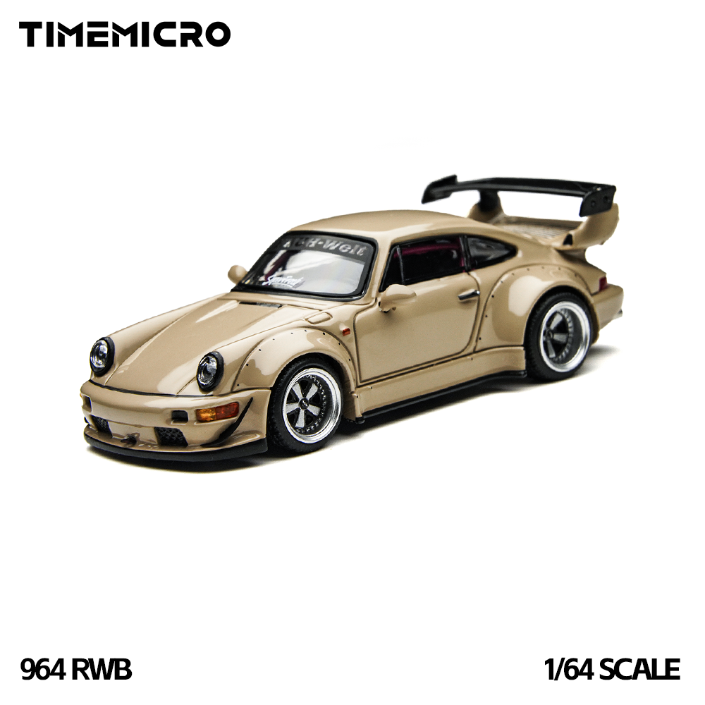 Car Accessories Toy - タイムマイクロ1:64 RWB 964 ベージュ ギフトボックスセット ダイキャスト合金製シミュレーションカーモデル
