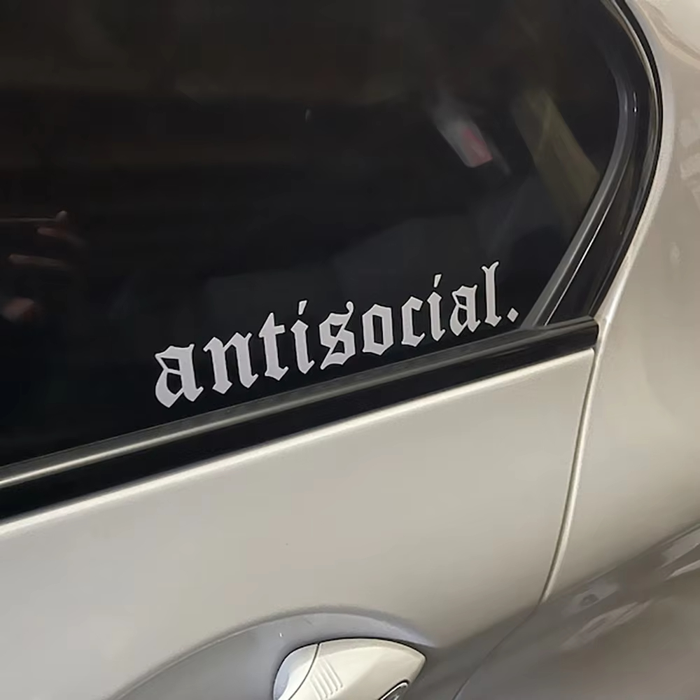 Car Accessories Banner - 1pc 反社会的カーステッカー フロントガラス バナー バンパー チューニング
