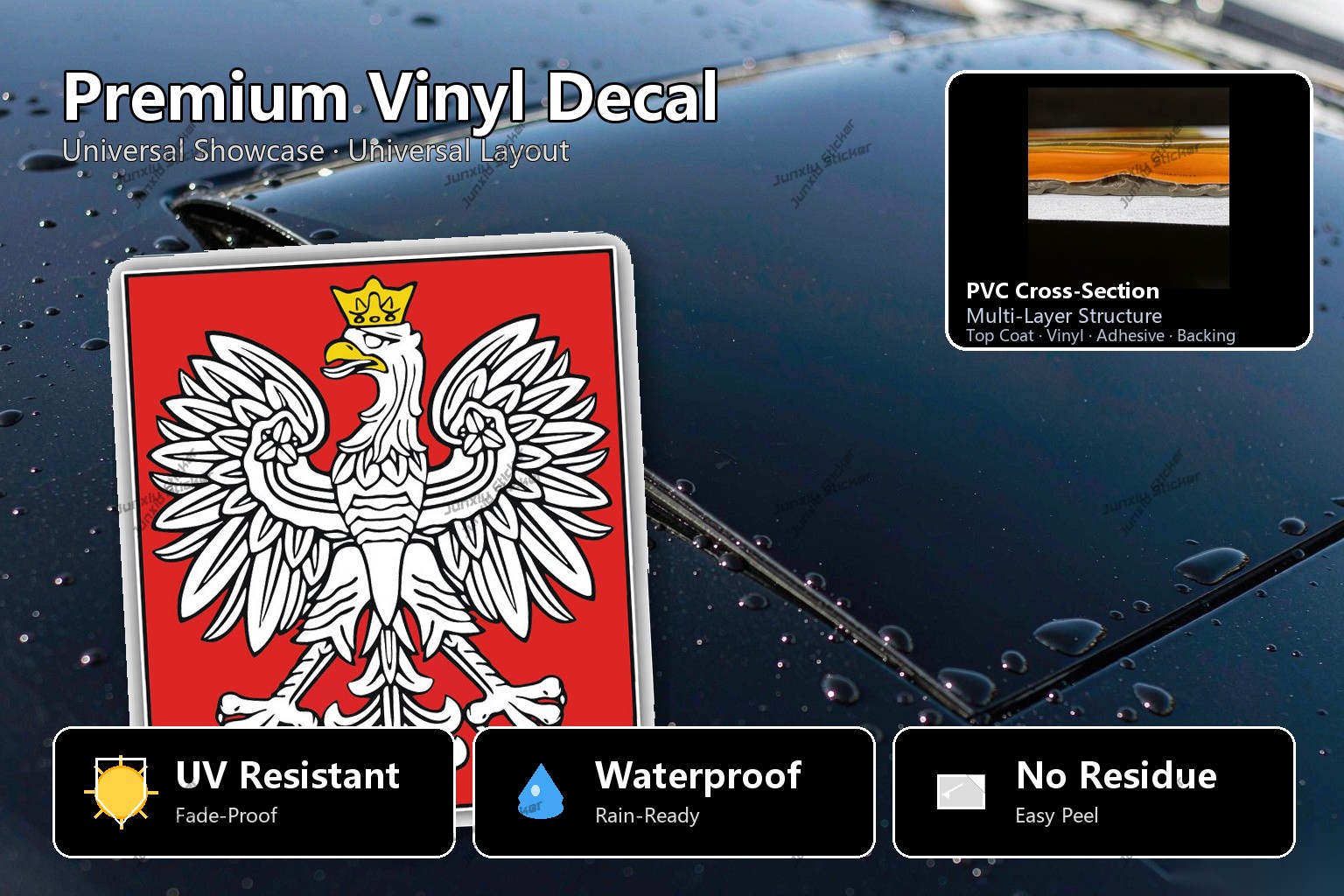 キプロスの切手をモチーフにした、グランジ風のサッカー柄のビニ - Car Accessories Cyprus のレビューと価格