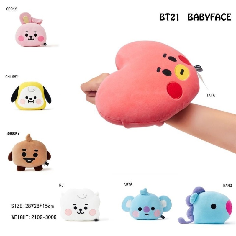 BT21 顔型枕 かわいいファッション漫画風 パーソナライズ - Car Accessories Toy のレビューと価格