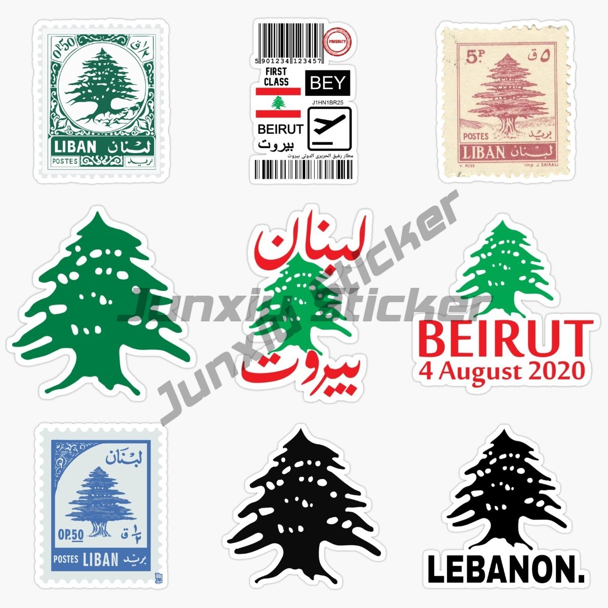 レバノン杉の国旗カーステッカー 車用ステッカー 防水 車載電 - Car Accessories Lebanon のレビューと価格