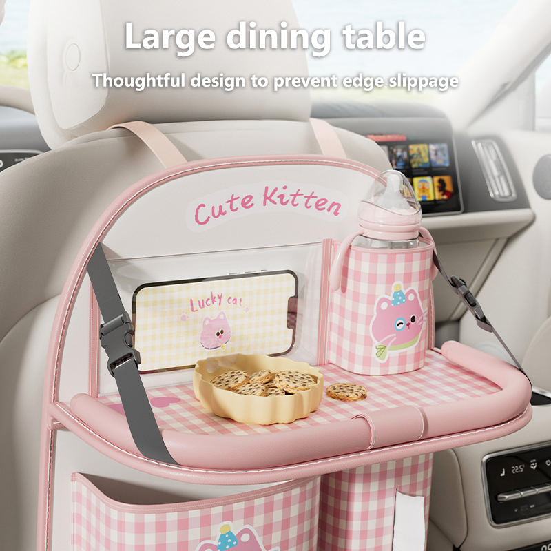 素敵な猫型カーシートバック収納バッグハンギングオーガナイザー - Back Seat Car Table のレビューと価格