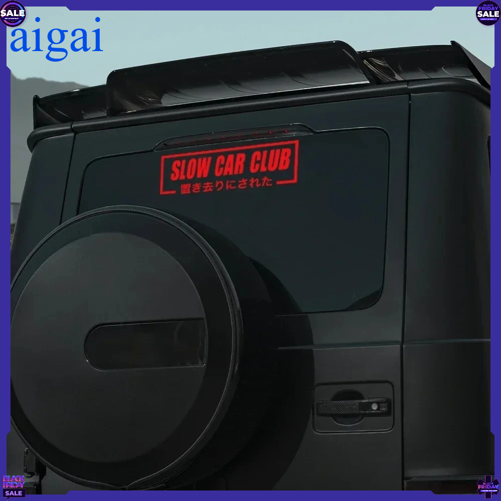 スローカークラブのスローガン車の窓バナーステッカー PVC  - Car Accessories Banner のレビューと価格