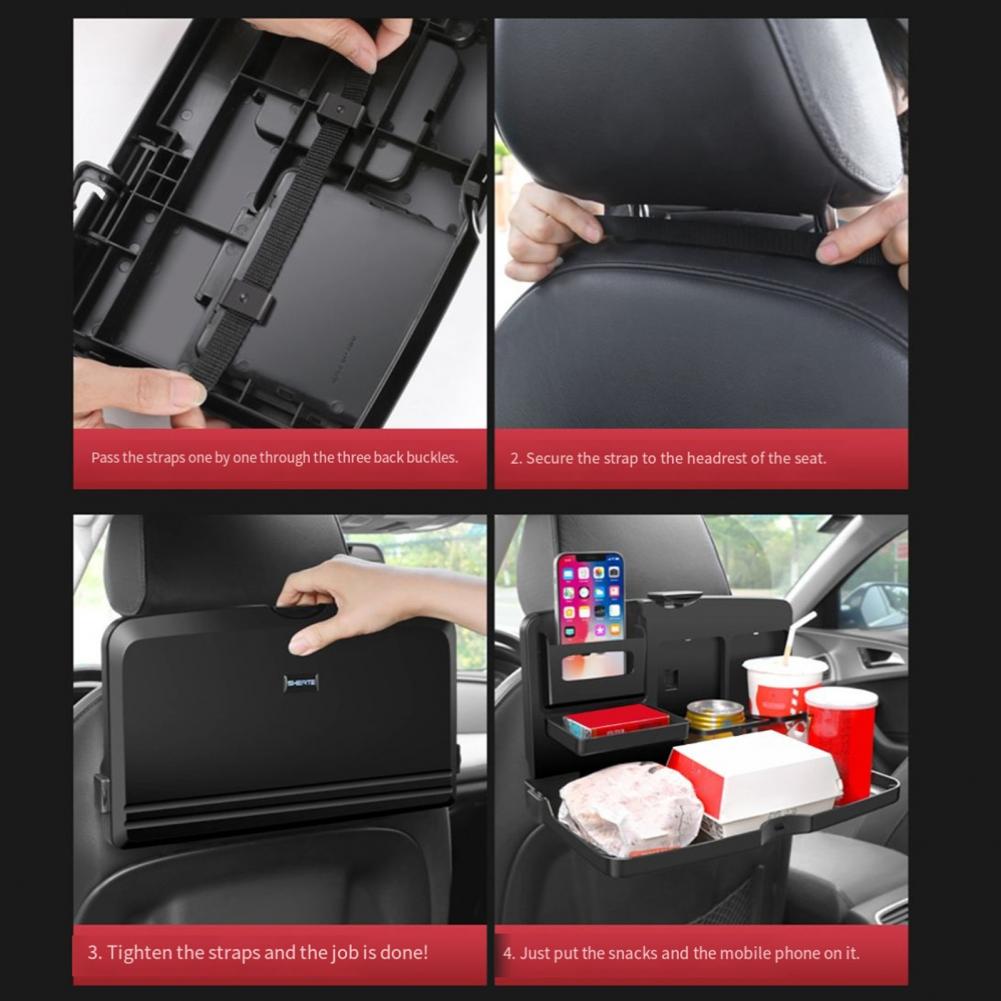 車用多機能折りたたみテーブル、安定した耐荷重性と転倒防止機能 - Back Seat Car Table のレビューと価格