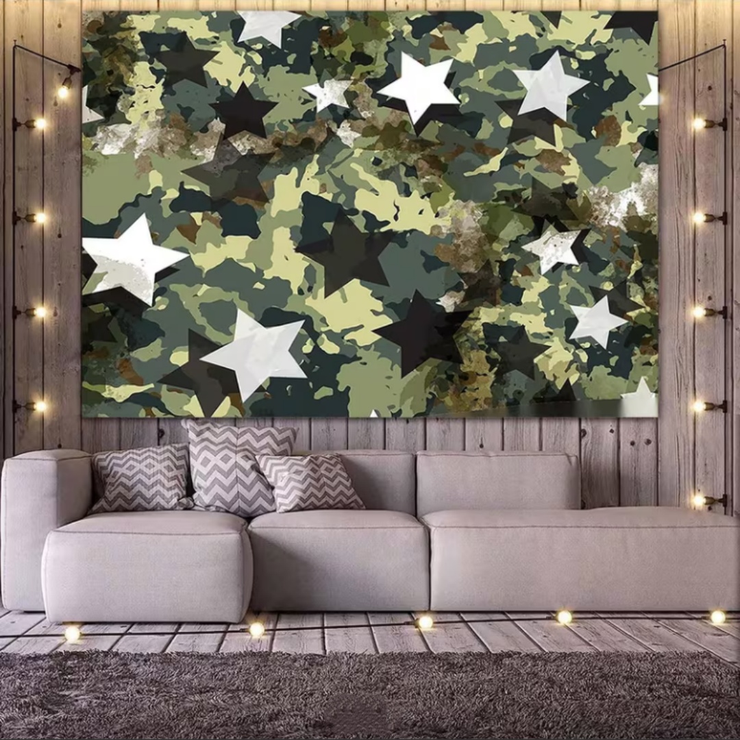 軍事陸軍テーマ誕生日パーティー装飾背景迷彩兵士航空機戦車車背 - Car Accessories Banner のレビューと価格