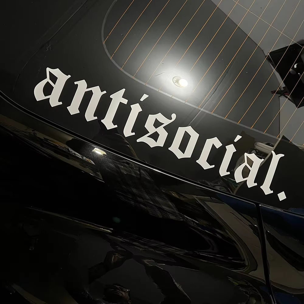 1pc 反社会的カーステッカー フロントガラス バナー バン - Car Accessories Banner のレビューと価格